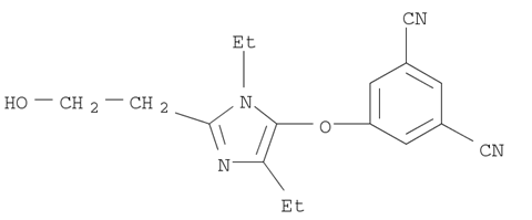 1,3-Benzenedicarbonitrile, 5-[[1,4-diethyl-2-(2-hydroxyethyl)-1H-imidazol-5-yl]oxy]-(1100749-38-9)